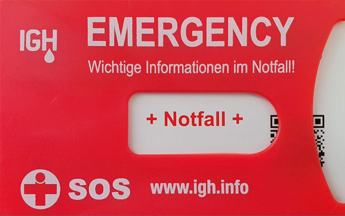 Emergency Hülle für den Notfallausweis